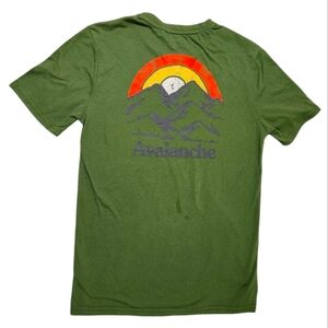 Avalanche Mountain Graphic T Shirt Green Small